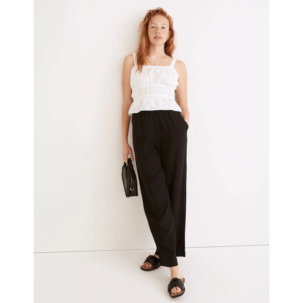 Madewell Poplin Sophia Peplum Tank in Eyelet White Size L